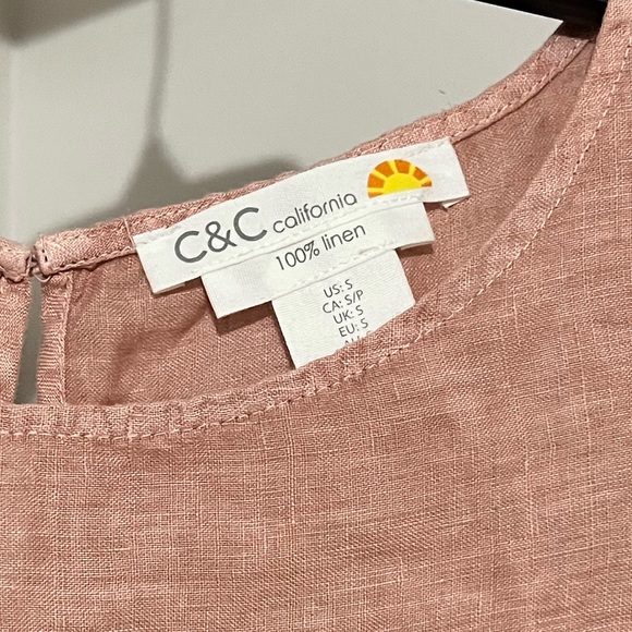 C&C California Linen Dress Small - Picture 5 of 6